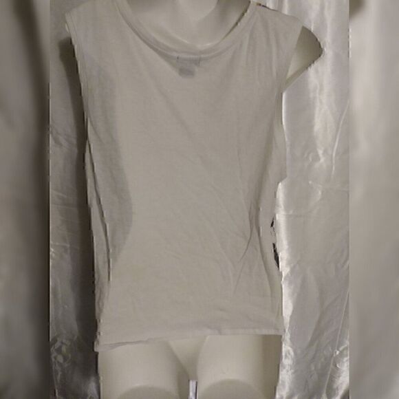 Wetseal Avengers White Cropped Graphic Print Cartoon Tie Tank Top Shirt  L - Picture 3 of 3